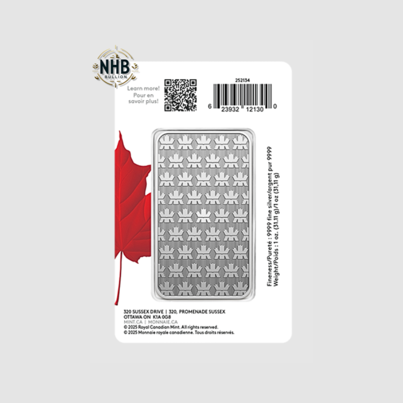 1 oz 2025 Royal Canadian Mint Silver Bar – Proudly Canadian Edition