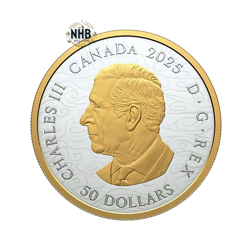 5 oz Water Dragon Proof Gold Plated Silver Coin (2025)