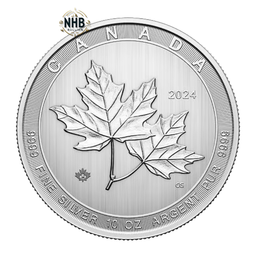 10 oz Magnificent Maple Leaves Silver Coin (2024)