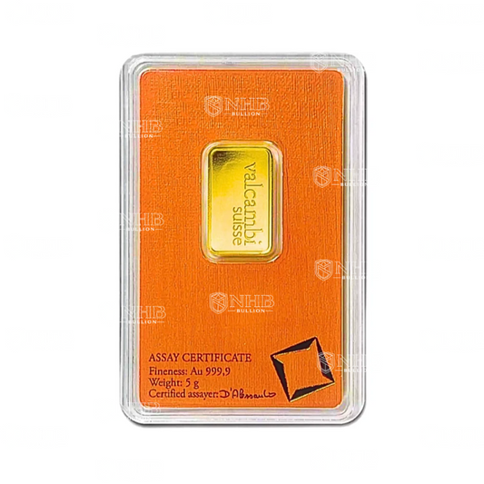 5 gram Valcambi Gold Bar