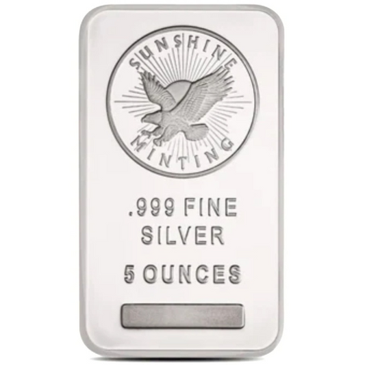 5 oz Sunshine Silver Bar