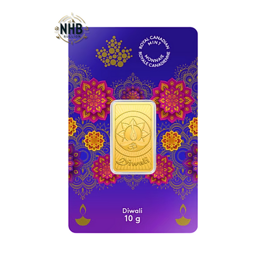 10 Gram Royal Canadian Mint Diwali Gold Bar