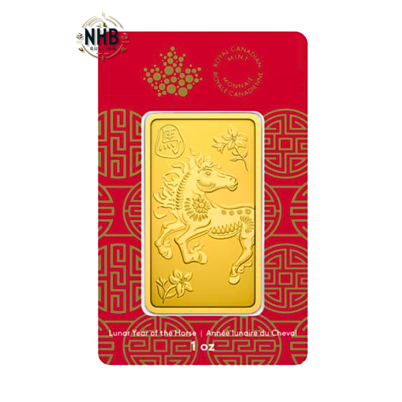 1 oz 2026 Lunar Year of The Horse RCM Gold Bar