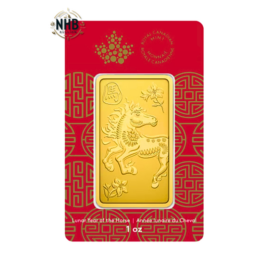 1 oz 2026 Lunar Year of The Horse RCM Gold Bar