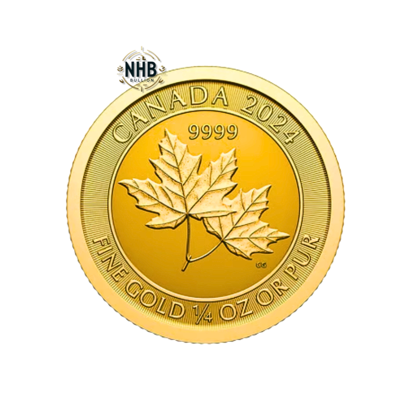 1/4 oz Twin Maple Leaves Gold Coin (2024)