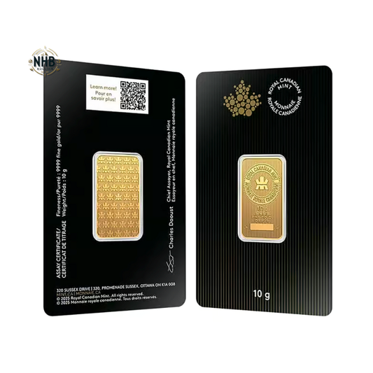 10 Gram Royal Canadian Mint Gold Bar