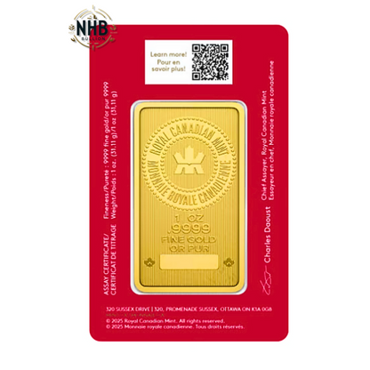 1 oz 2026 Lunar Year of The Horse RCM Gold Bar