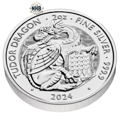 2 oz Tudor Dragon Silver Coin (2024)