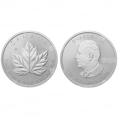 5 oz Canadian Grand Maple Leaf Silver Coin (2026)