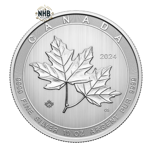 10 oz Magnificent Maple Leaves Silver Coin (2024)