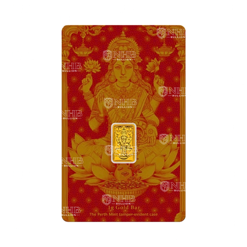 1 Gram Perth Mint Diwali Lakshmi Gold Bar