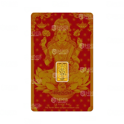 1 Gram Perth Mint Diwali Lakshmi Gold Bar