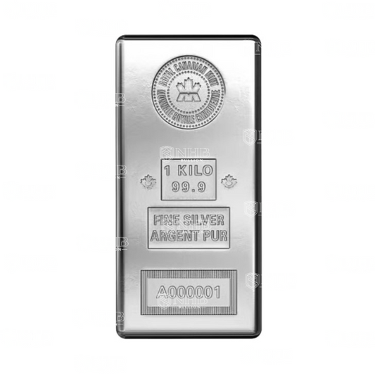 1 Kilo Royal Canadian Mint Silver Bar
