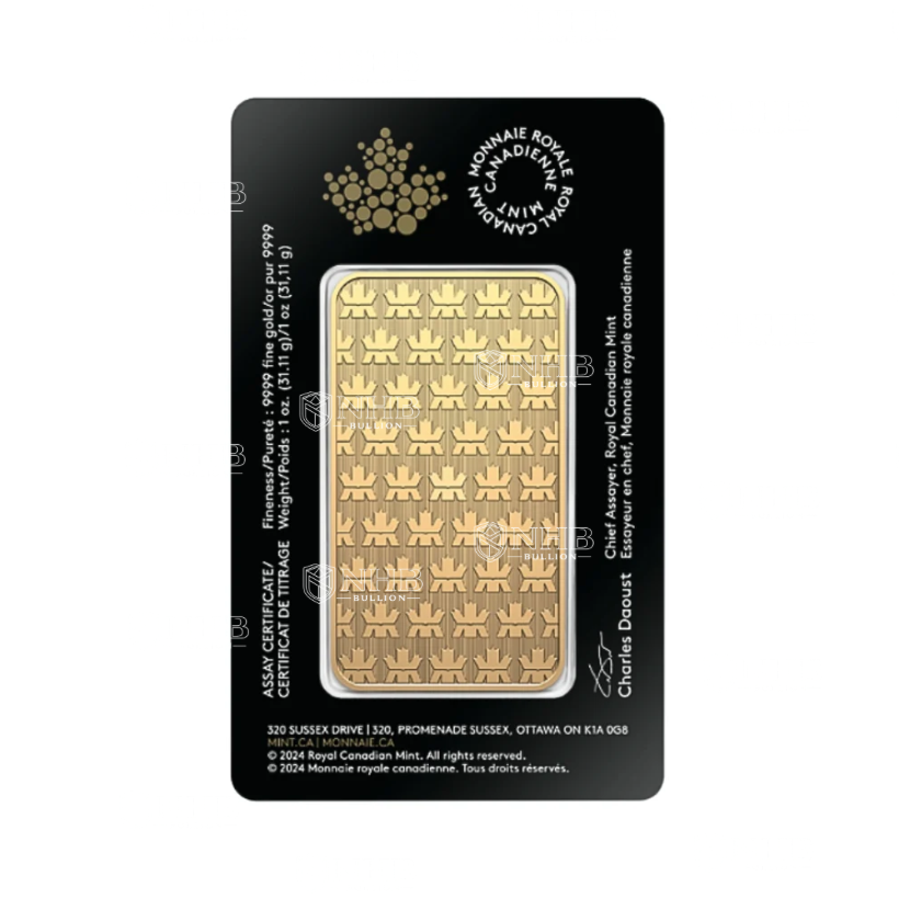 1 oz Royal Canadian Mint Gold Bar