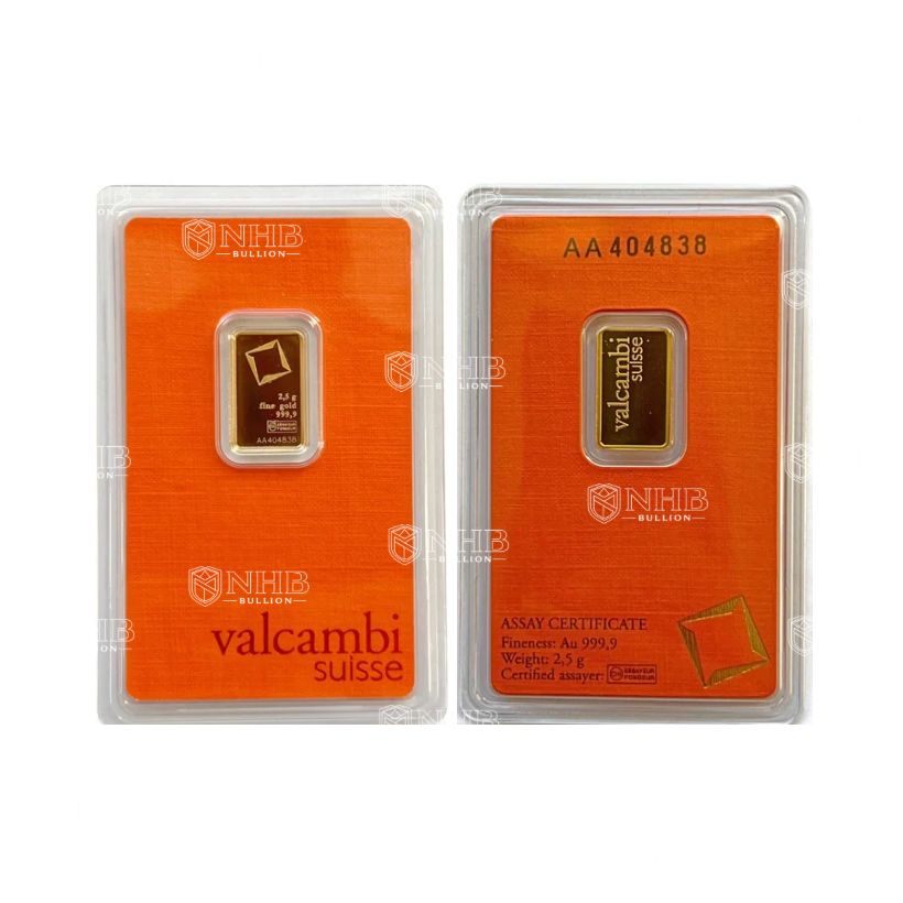 2.5 gram Valcambi Gold Bar