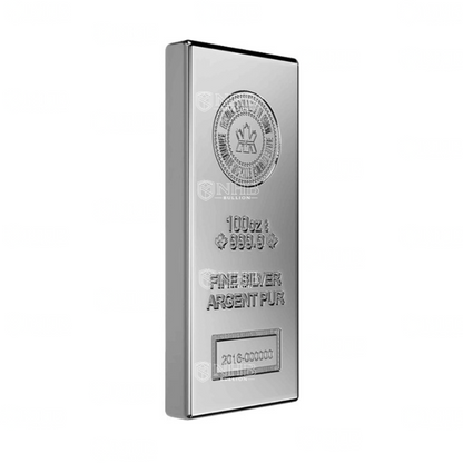 100 oz Royal Canadian Mint Silver Bar