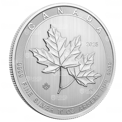 10 oz Magnificent Maple Leaves Silver Coin (2025)