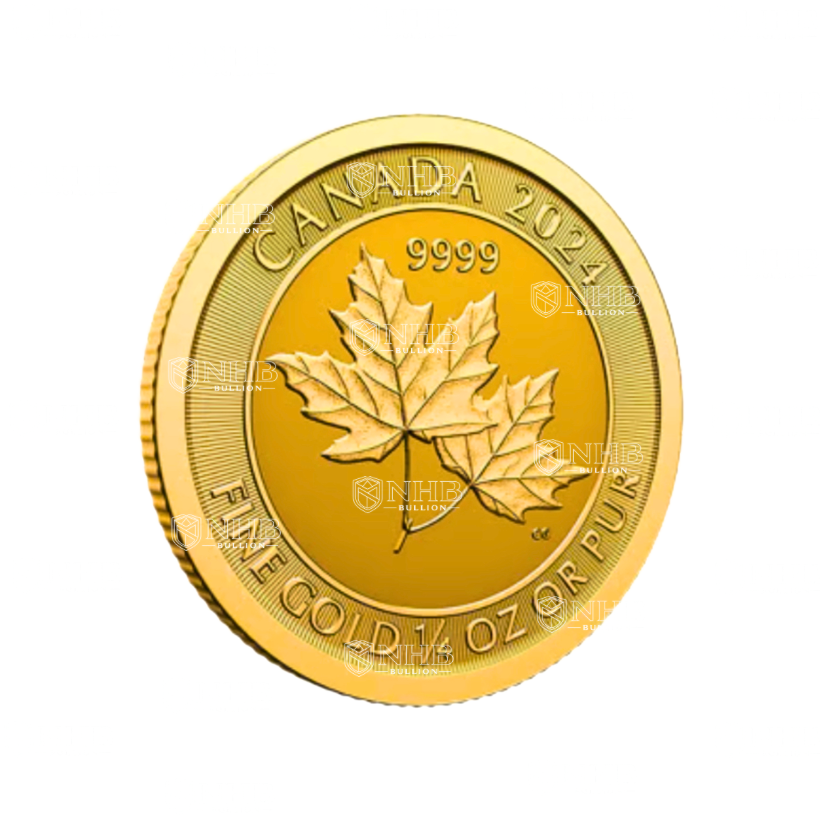 1/4 oz Twin Maple Leaves Gold Coin (2024)