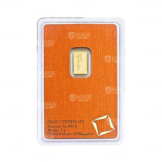 1 gram Valcambi Gold Bar