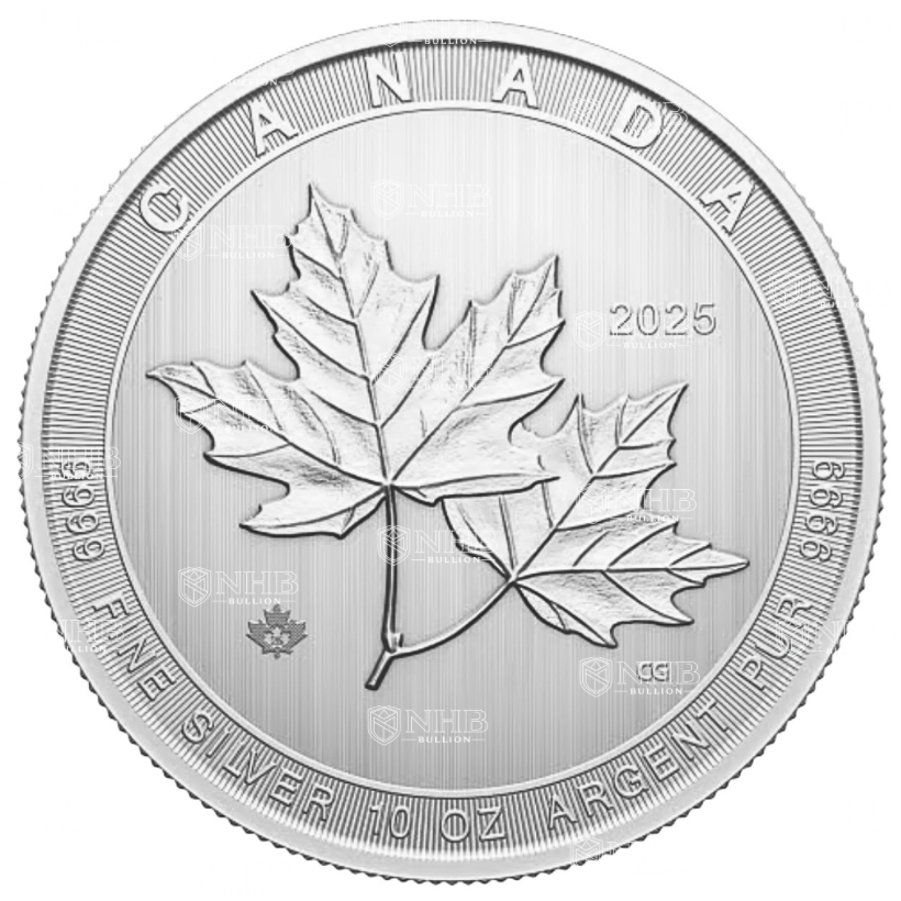 10 oz Magnificent Maple Leaves Silver Coin (2025)