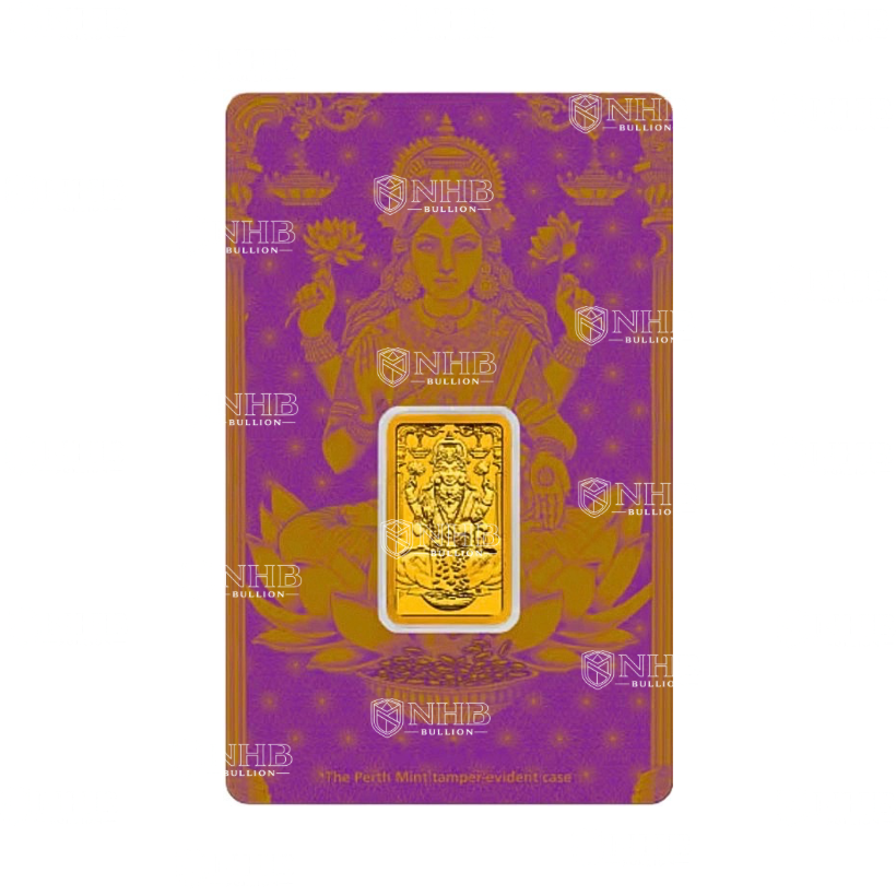 5 Gram Perth Mint Diwali Lakshmi Gold Bar