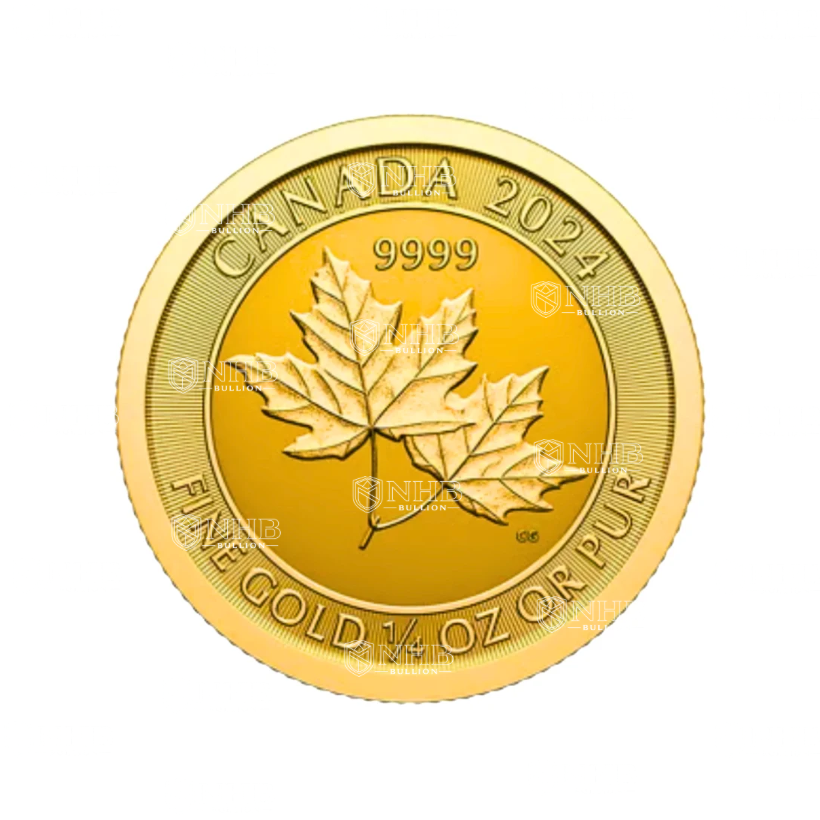 1/4 oz Twin Maple Leaves Gold Coin (2024)