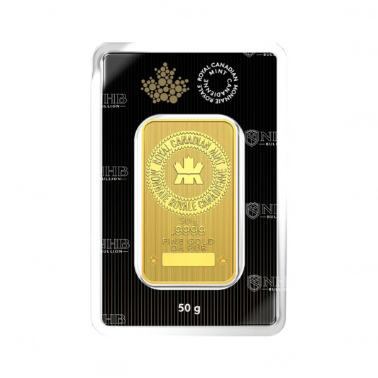 50 Gram Royal Canadian Mint Gold Bar