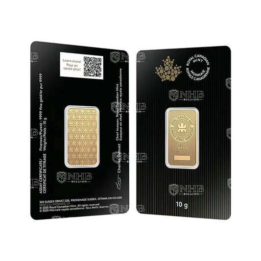 10 Gram Royal Canadian Mint Gold Bar