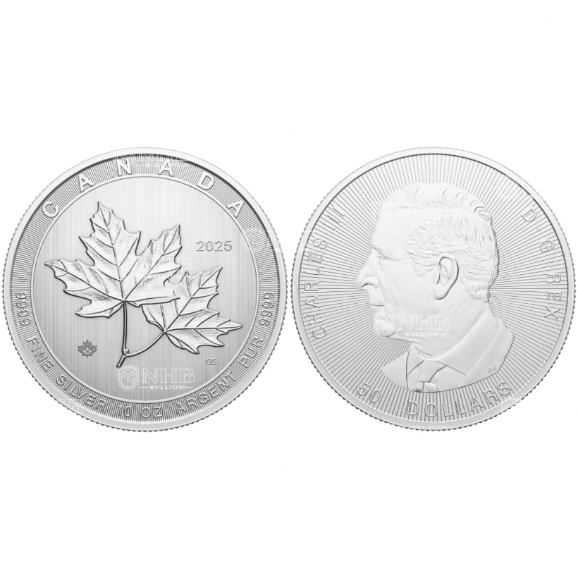 10 oz Magnificent Maple Leaves Silver Coin (2025)