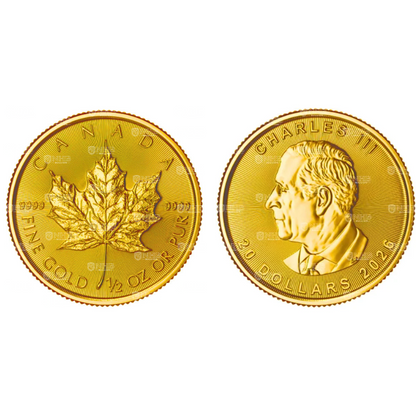 1/2 oz Canadian Maple Leaf Gold Coin (2026)