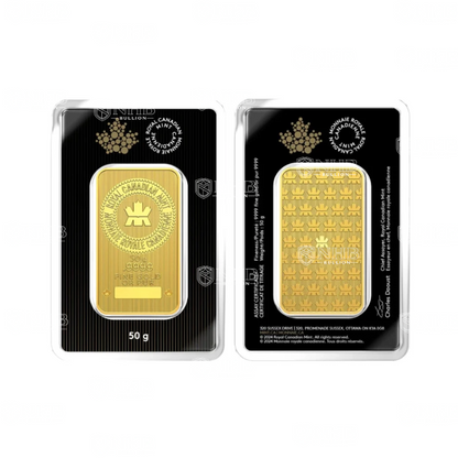 50 Gram Royal Canadian Mint Gold Bar