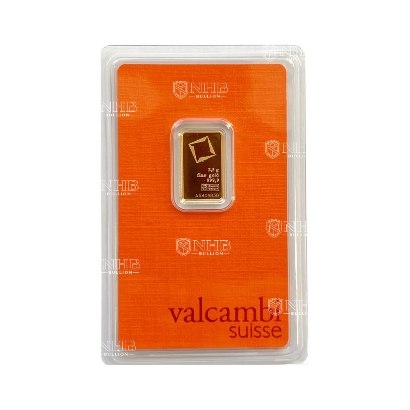 2.5 gram Valcambi Gold Bar