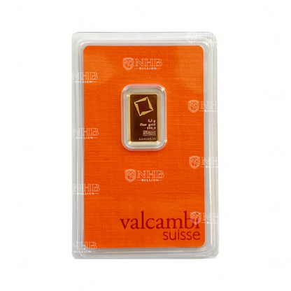 2.5 gram Valcambi Gold Bar