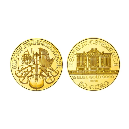 1/2 oz Austrian Philharmonic Gold Coin (2026)