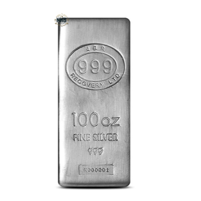 100 oz JBR Silver Bar