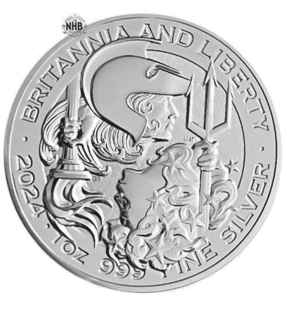 1 oz Britannia and Liberty Silver Coin (2024)