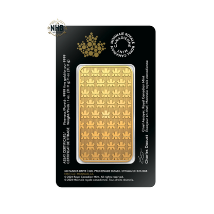 1 oz Royal Canadian Mint Gold Bar