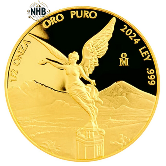 1/2 oz Mexican Libertad Reverse Proof Gold Coin (2024)