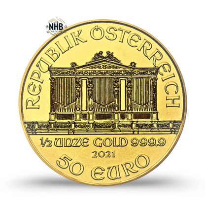 1/2 oz Austrian Philharmonic Gold Coin (Random year)