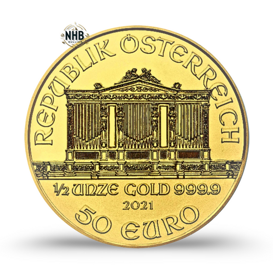 1/2 oz Austrian Philharmonic Gold Coin (Random year)